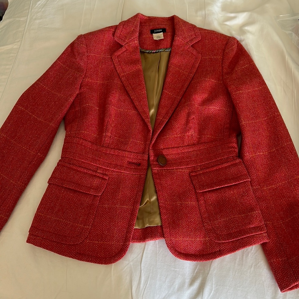 Hot Pink Tweed blazer